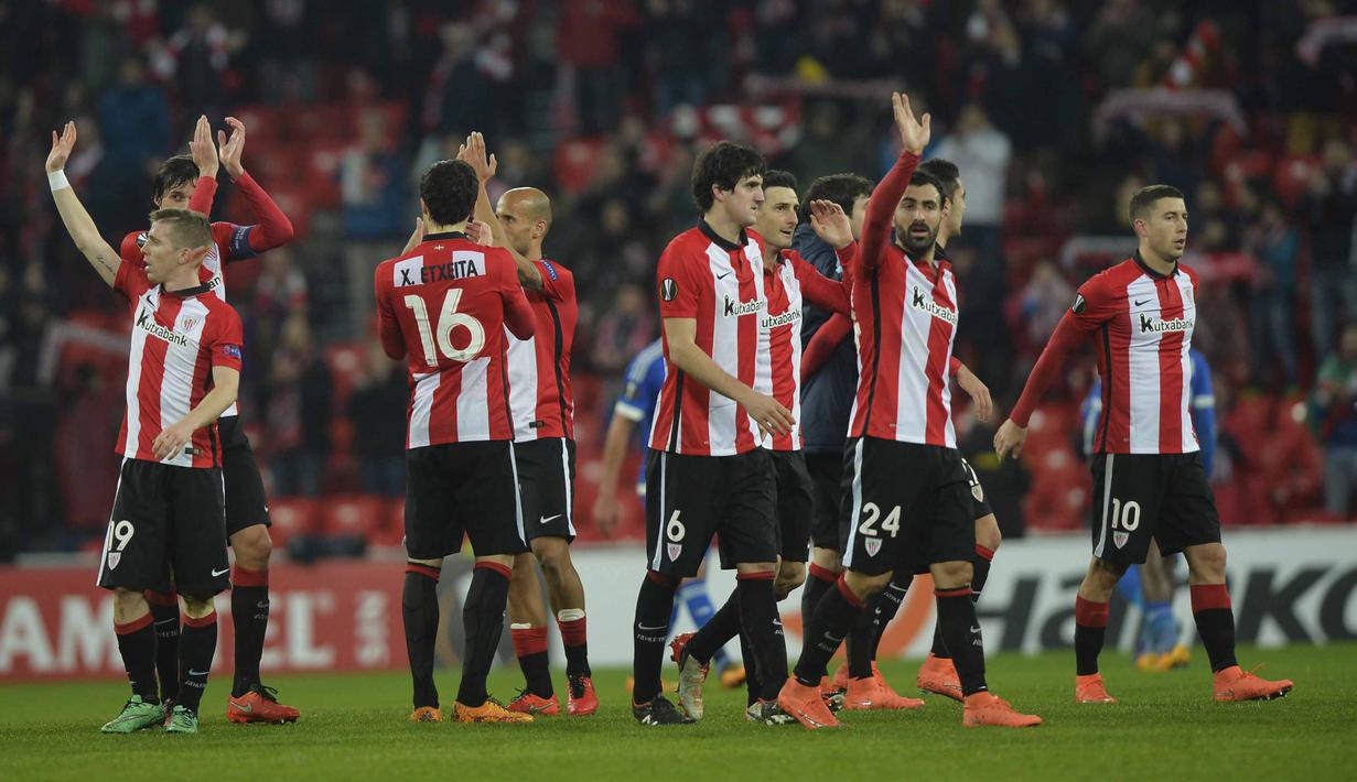  Athletic Bilbao lolos ke babak 16 besar liga Europa setelah menyingkirkan Olympique Marseille dengan agregat gol 2-1. (REUTERS/Vincent West)