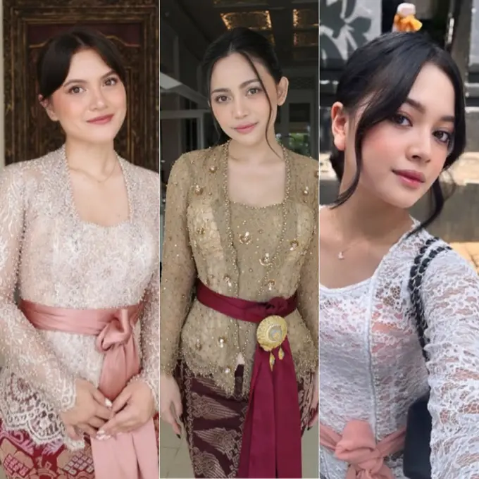 Marsha Aruan, Rachel Vennya, dan Yoriko Angeline Dibalut Kebaya saat Berada di Bali