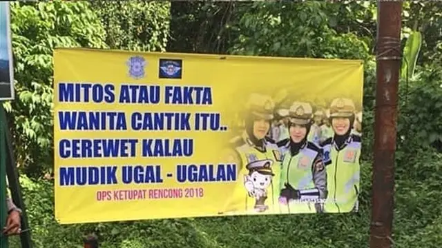 7 Potret Tulisan Lucu Himbauan Mudik Lebaran Ini Kocak Banget
