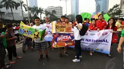 Acara yang diselenggarakan di kawasan Bundaran HI ini diikuti 80 perusahaan lainnya dari berbagai bidang industri, Jakarta,  Minggu (7/9/14). (Liputan6.com/Johan Tallo)