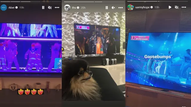 Unggahan dukungan para anggota BTS untuk Jungkook yang tampil di upacara pembukaan Piala Dunia 2022. (Instagram/ rkive - thv - uarmyhope)