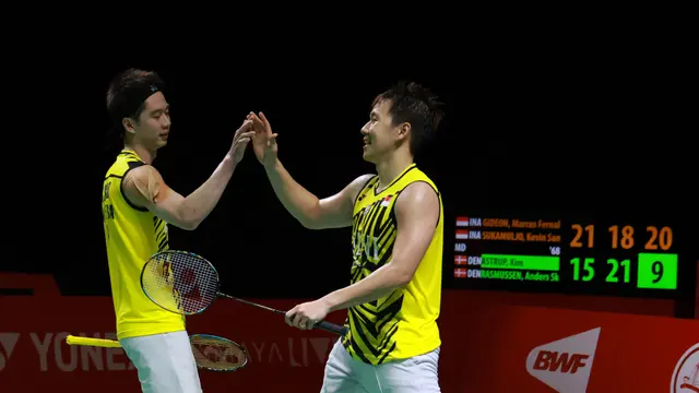 Foto: Aksi Tengil Kevin Diganjar Kartu Kuning, Minions Berhasil ke Semifinal BWF Tour Finals