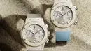 Terinspirasi dari resor tepi laut Tuscan Forte dei Marmi, jam tangan berdiameter 45mm ini memiliki cadangan daya 42jam. Ciri khas yang menonjol adalah casing ceramic berwarna krem dan tali karet. Didukung oleh HUB1143 kaliber, jam tangan ini hanya tersedia 30 unit saja. (doc. Hublot).