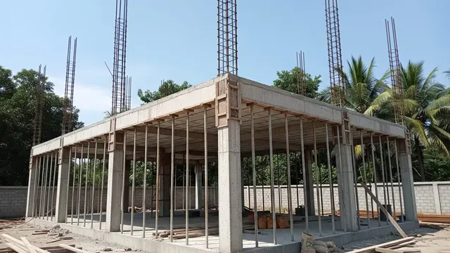 Desain Rumah dengan Rangka Siap untuk Lantai 2