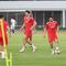 Timnas Indonesia menggelar sesi latihan resmi jelang laga melawan Saint Kitts and Nevis. Tampak dalam foto, para pemain Timnas Indonesia menggelar sesi latihan resmi jelang melawan Saint Kitts and Nevis pada laga perdana FIFA Series 2026 di Stadion Madya, Kompleks Gelora Bung Karno, Jakarta, Kamis (26/3/2026). (Bola.com/M Iqbal Ichsan)