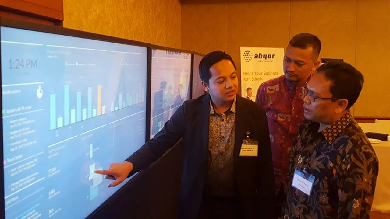 Konferensi pers Digital Boardroom di Jakarta. Liputan6.com/Dewi Widya Ningrum