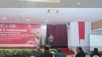 Wakapolda Metro Jaya Brigjen Pol Djati Wiyoto Abadhy saat menghadiri acara Pelantikan dan Pengukuhan Pengurus Dewan Pimpinan Daerah Asosiasi Profesi Satpam Indonesia (DPD-APSI) Jakarta Raya di Gedung Balai Pertemuan Metro Jaya (BPMJ) pada hari Kamis (1/8/2024). (Liputan6.com/Ady Anugrahadi)