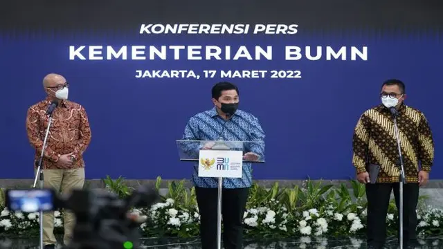 Konferensi pers Kementerian BUMN, Jakarta, 17 Maret 2022 (Foto: PPA)