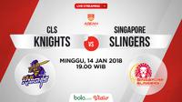 Jadwal ABL, CLS Knights Vs Singapore Slingers. (Bola.com/Dody Iryawan)