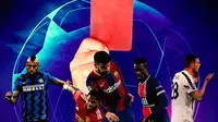 Ilustrasi - Kartu Merah di Liga Champions (Bola.com/Adreanus Titus)