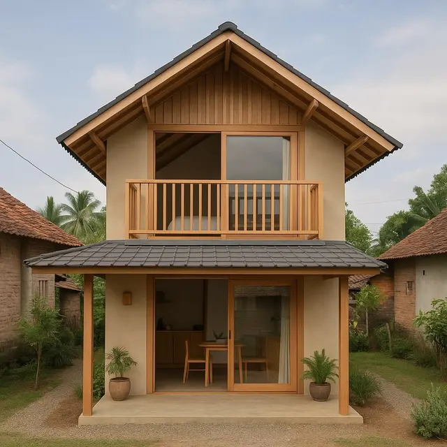 Inspirasi Rumah Mezzanine di Kampung
