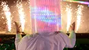 DJ Marshmello saat menghibur penonton di panggung Sahara pada hari ke 3 Coachella Valley Music & Arts Festival di Empire Polo Club pada tanggal 23 April 2017 di Indio, California, AS (23/4). (Christopher Polk / Getty Images untuk Coachella / AFP)