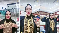 Jemaah haji asal Makassar, Mira Hayati, viral lantaran membeli emas di sebuah toko perhiasan dengan nilai fantastis. (Liputan6.com/ Agustin Setyo W).