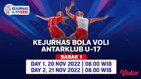 Saksikan Kejurnas Voli U-17, Live di Vidio 20-21 November