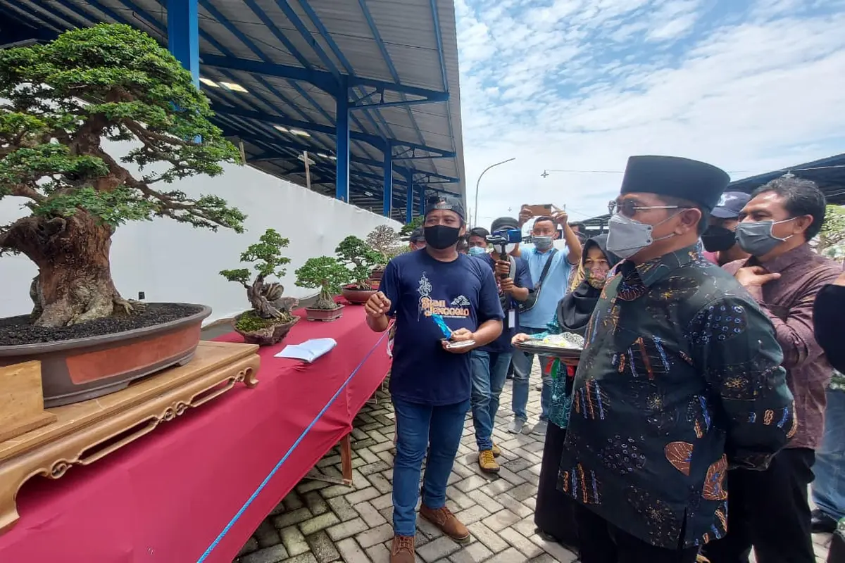 Pameran dan kontes bonsai bumi jenggolo Sidoarjo. (Dian Kurniawan/Liputan6.com)