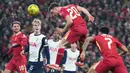 Jumat 7 Februari 2025, Liverpool meladeni Tottenham di Anfield dalam duel leg kedua semifinal Carabao Cup 2024/2025. Sebelumnya, di leg pertama di markas Spurs lalu, The Reds keok dengan skor tipis 0-1. (AP Photo/Jon Super)