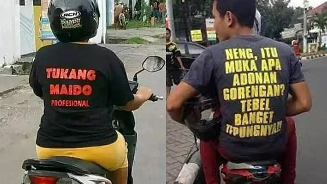 6 Tulisan di Kaus Pengendara Motor Ini Nyeleneh, Bikin Ngakak