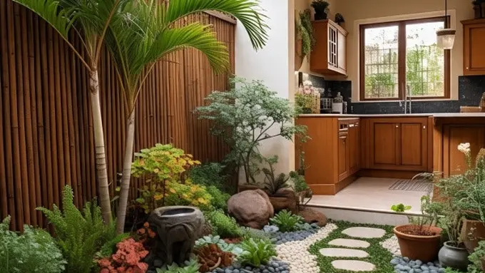 Ilustrasi Taman Dalam Rumah Dekat Dapur (Sumber Gambar: Meta AI)