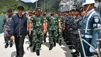 Presiden Jokowi saat berkunjung ke Pulau Natuna. (Liputan6.com/Lizsa Egeham)