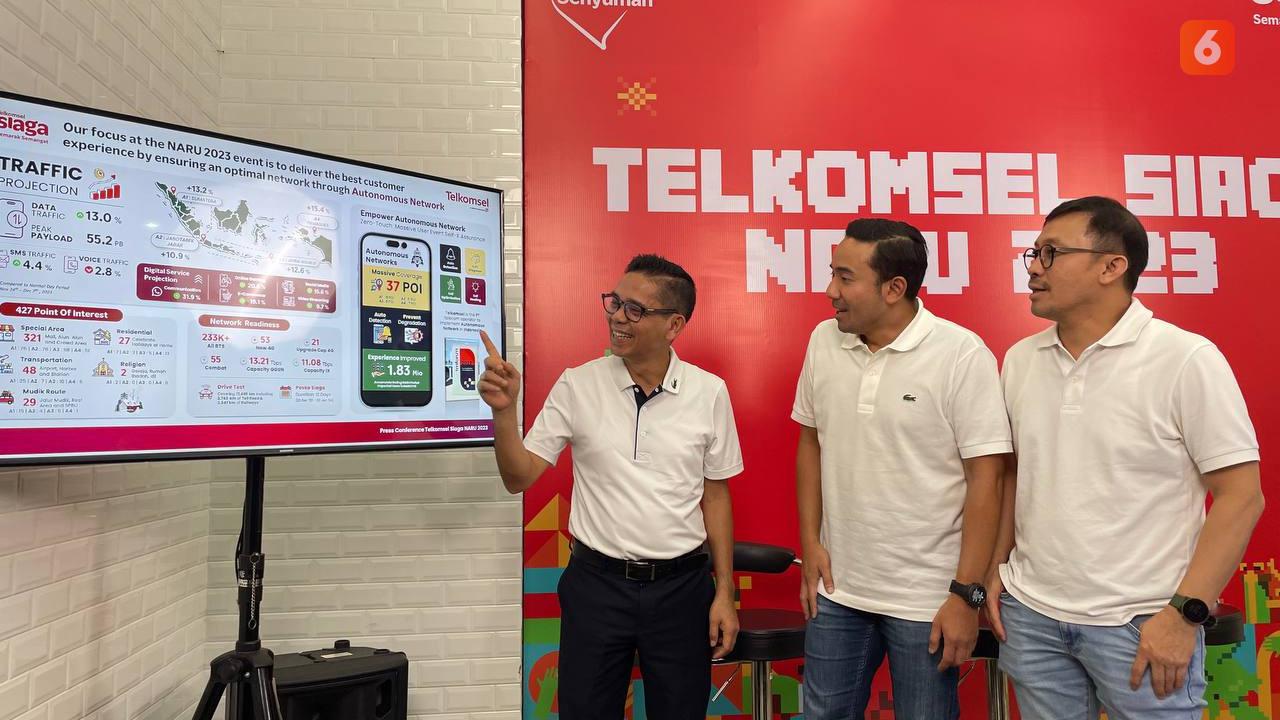 Konferensi pers update kesiapan jaringan Telkomsel menghadapi momen Natal dan Tahun Baru 2023