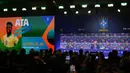 Dalam perkenalannya, Carlo Ancelotti langsung mengumumkan skuad pertamanya untuk timnas Brasil. (AP Photo/Silvia Izquierdo)