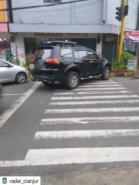 Jangan memaksakan parkir (Source: Instagaram/@radar_cianjur)