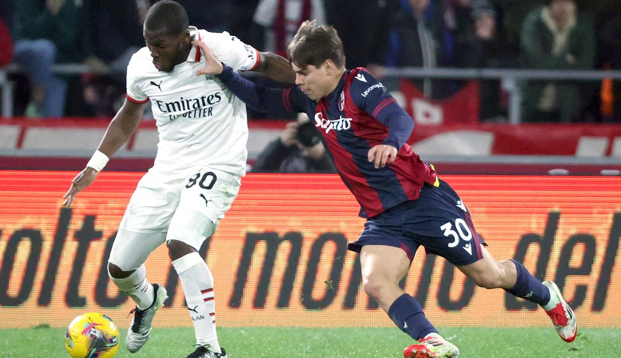 Kekalahan ini membuat Milan tertahan di peringkat ke-8 klasemen Liga Italia musim ini, dua tingkat di bawah Bologna yang masih lebih baik dalam koleksi poin. (Massimo Paolone/LaPresse via AP)