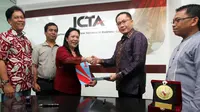 Presiden ICTA Faisal Ershad, usai penandatangan kesepakatan kerja sama ICTA dengan Z Bioskop pada Rabu (26/11), di Slipi, Jakarta.