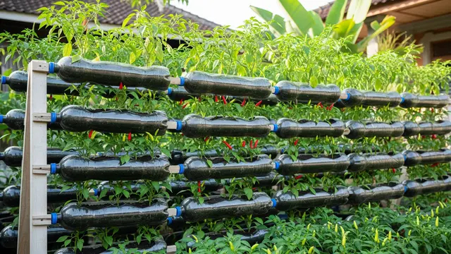 Inspirasi Kebun Cabai Rawit dari Wadah Bekas Dapur