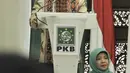 Ketua Umum PKB Muhaimin Iskandar memberikan sambutan dalam acara halalbihalal Idul Fitri 1440 H di Kantor DPP PKB, Jakarta, Senin (17/6/2019). Acara ini juga dihadiri para ulama, kader dan menteri Kabinet Kerja dari PKB. (merdeka.com/Iqbal S Nugroho)