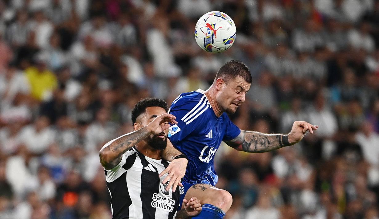 Nonya Tua menang dengan skor meyakinkan tiga gol tanpa balas atas tim yang baru promosi ke kasta tertinggi Liga Italia musim ini. (AFP/Isabella Bonotto)