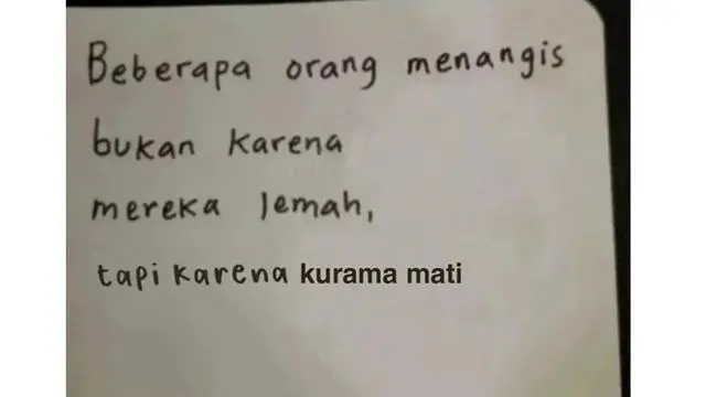 6 Alasan Menangis Bukan Karena Lemah ala Netizen Ini Kocak