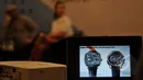  Jam tangan Hautlance saat peluncuran di Hotel Mulia, Jakarta, , Jumat (17/4/2015). Cantona didaulat menjadi brand ambassador jam tangan tersebut. (Liputan6.com/Johan Tallo)
