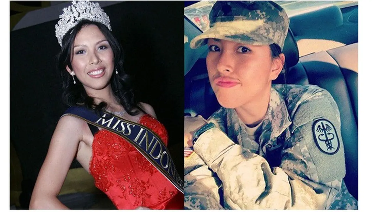 Selain pria asal kendari, pemenang Miss Indonesia tahun 2006 bernama Kristania Viriginia Besouw juga pernah jadi tentara Amerika Serikat  (sumber: Instagram/kristania)