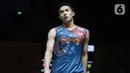 Di final, Jonatan Christie akan berhadapan dengan pemain asal Thailand, Kunlavut Vitidsarn. Laga final akan berlangsung Minggu (26/1/2025) di Istora Gelora Bung Karno, Senayan, Jakarta. (Liputan6.com/Herman Zakharia)