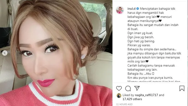 Inul Daratista tulis sindirian untuk Nissa Sabyan dan Ayus?