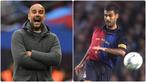 Berikut pesona Pep Guardiola ketika masih menjadi pemain. (kolase foto AFP)