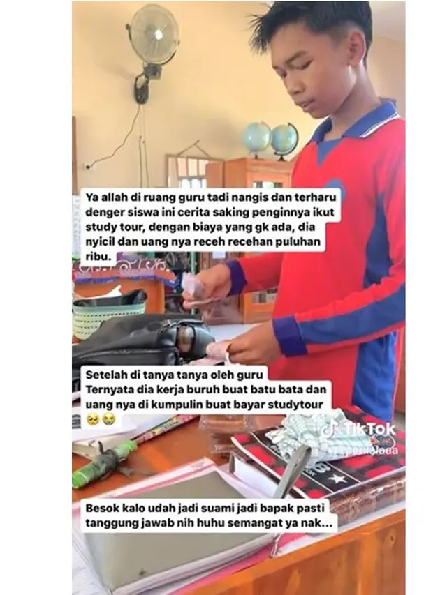 Kisah Siswa SMP Jadi Buruh Batu Bata Demi Bayar Study Tour, Bikin Guru Terenyuh