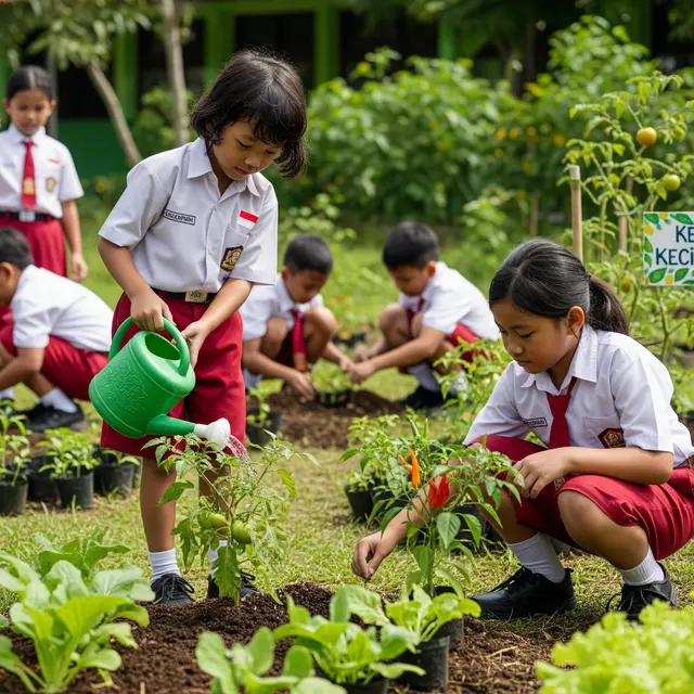 Kebun Sayur Mini Berbasis Ekstrakurikuler