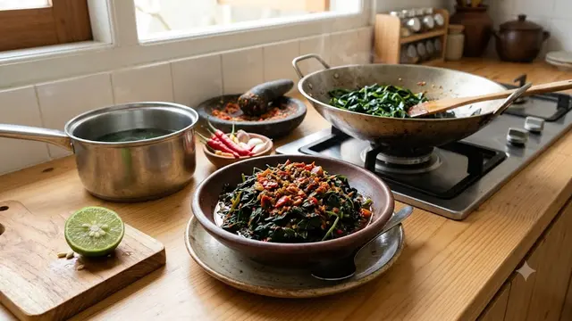 Resep Gecok Daun Singkong Khas Jawa (AI Generated)