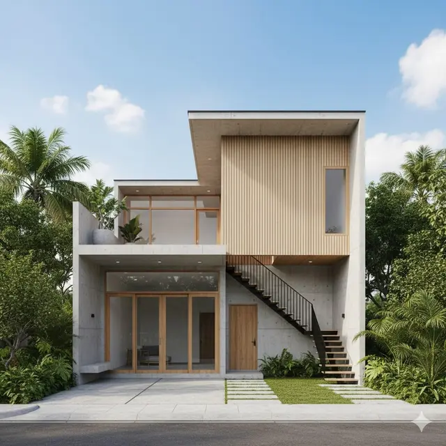 Desain Rumah Tumbuh 1 Lantai Bisa Jadi 2 Lantai