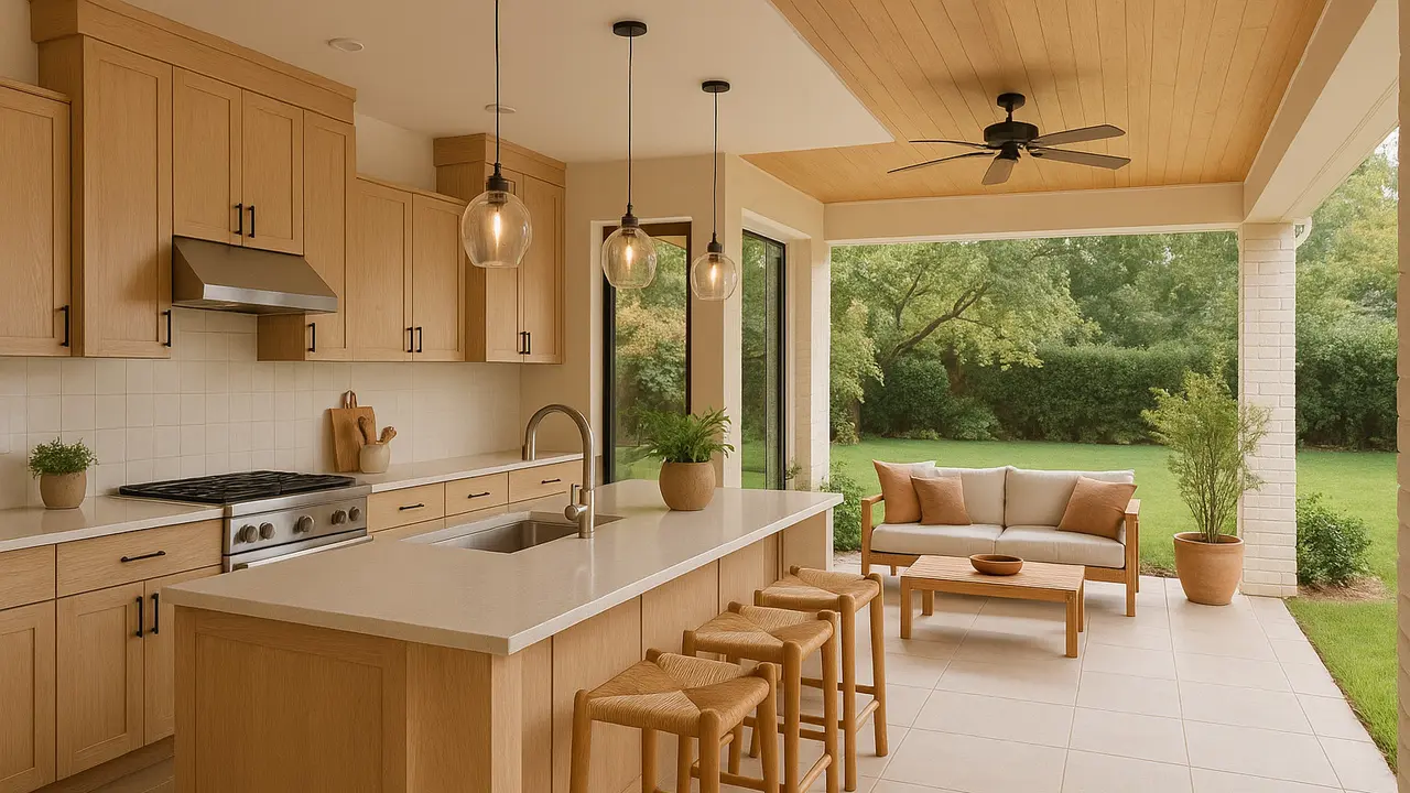 Model Dapur Open Space Menyatu Teras Belakang Rumah
