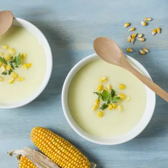 Sup jagung jahe tidak hanya hidangan yang lezat dan menenangkan, tetapi juga pilihan yang tepat untuk menjaga kesehatan. (Foto/dok: Freepik)