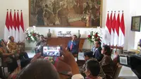 Presiden Jokowi menerima Pimpinan Dewan Perwakilan Daerah Republik Indonesia (DPD RI) di Istana Bogor. (Merdeka.com/Titin)