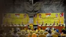 Kegiatan Forum Group Discusion (FGD) Partai Golkar di Jakarta, Selasa (17/2). Kegiatan yang berlangsung dalam rangka memperingati HUT Partai Golkar ke-47 tersebut mengambil tema "mewujudkan Indonesia sehat tanpa sekat". (Liputan6.com/Andrian M Tunay)