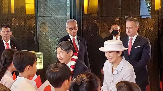 Kaisar Jepang Naruhito dan Permaisuri Masako tiba di Indonesia, Sabtu (17/6/2023).