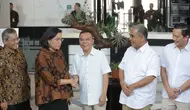 Tim Gugus Tugas Sinkronisasi Prabowo-Gibran menyambangi kantor Kemenkeu di Kawasan Lapangan Banteng, Jakarta, Jumat (31/5/2024). (Foto: dokumentasi tim Gerindra)