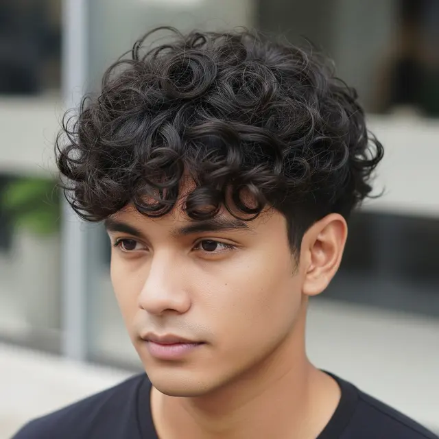 Model Rambut Pria Korea Keriting