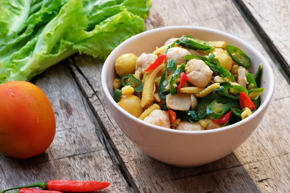 tumis jagung muda wortel buncis bakso