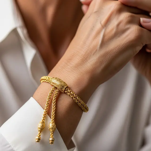 Model Gelang Emas Tali Serut untuk Wanita 50 Tahun ke Atas